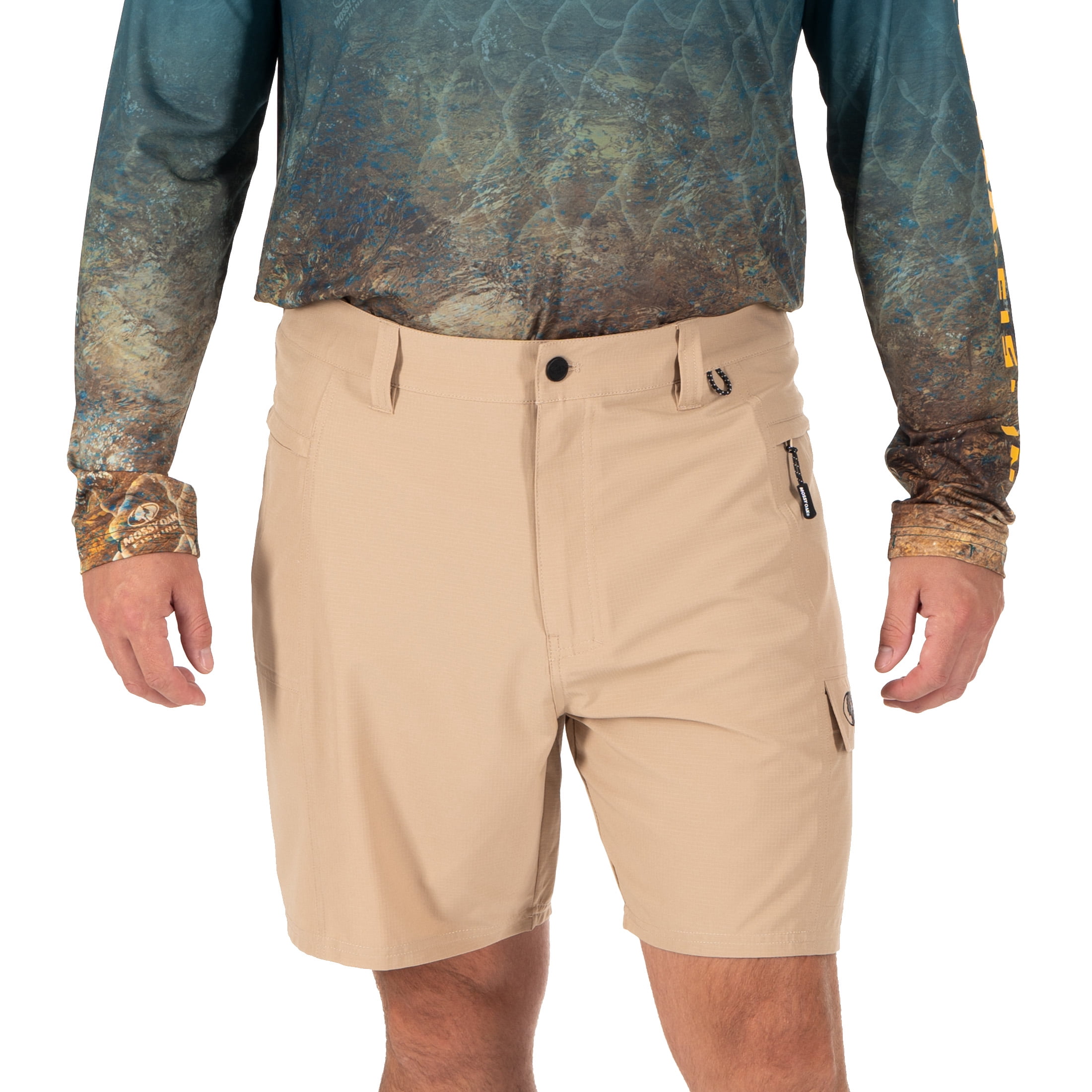 Men's Mossy Oak Board Shorts, Tan Sesame, 3XL