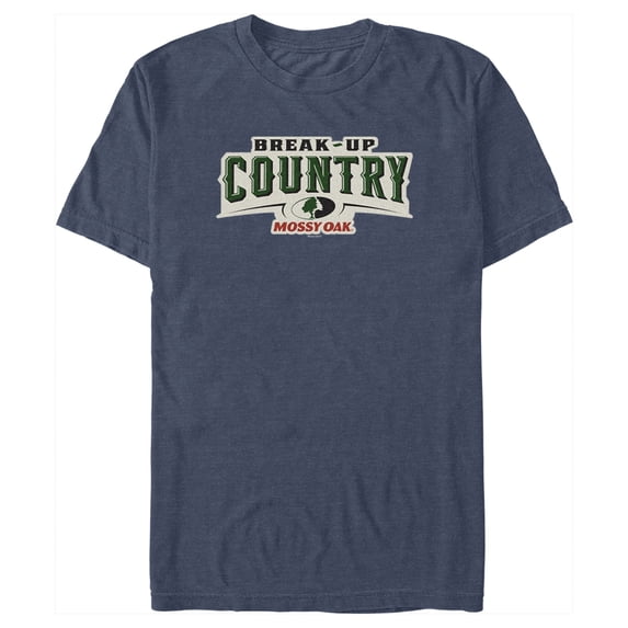 Men's Mossy Oak Break-Up Country Logo Graphic Tee Navy Blue Heather 2X Large