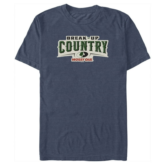 Men's Mossy Oak Break-Up Country Logo Graphic Tee Navy Blue Heather 3X Large