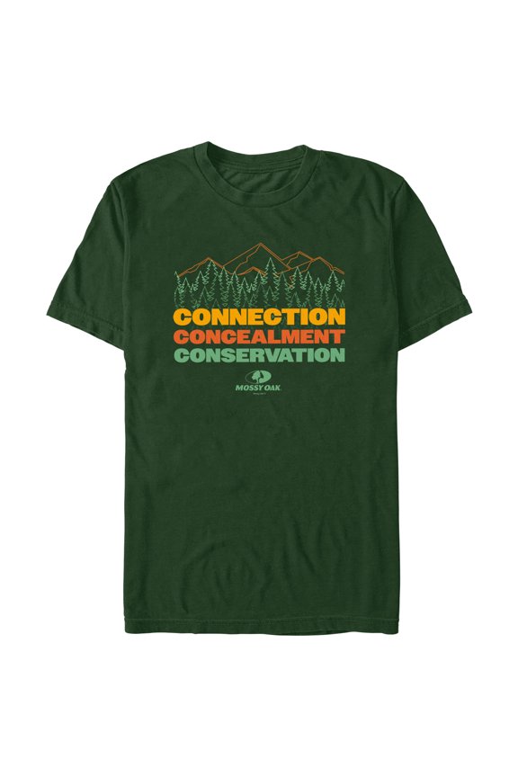 Men's Mossy Oak Connection Concealment Conservation Graphic Tee Dark Green Large
