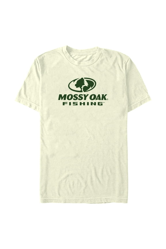 Men's Mossy Oak Fishing Logo  Graphic Tee Beige Large
