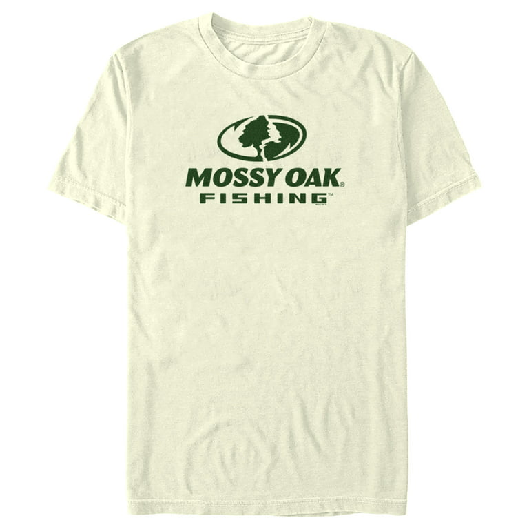Men's Mossy Oak Fishing Logo Graphic Tee Beige Small
