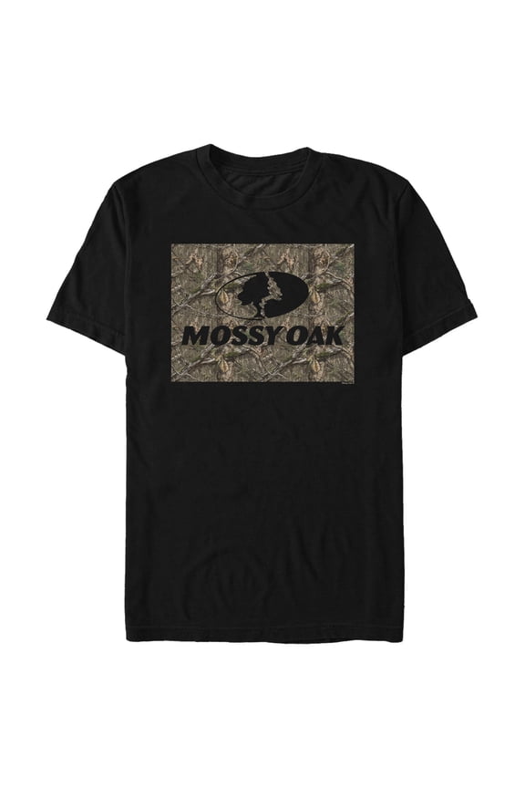 Men's Mossy Oak In the Woods Logo Graphic Tee Black Large