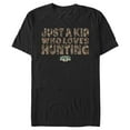 thumbnail image 1 of Men's Mossy Oak Just a Kid Who Loves Hunting  Graphic Tee Black 3X Large, 1 of 5