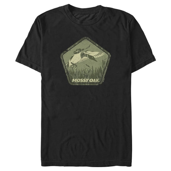 Men's Mossy Oak Mallard Green Badge Graphic Tee Black X Large