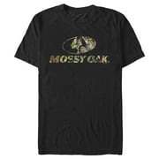 Men's Mossy Oak Natured Filled Logo Graphic Tee Black Medium