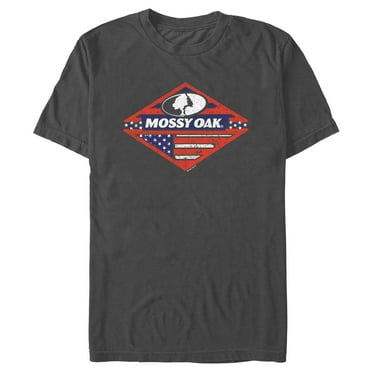 Men's Mossy Oak Patriotic Forest Logo  Graphic Tee Charcoal X Large