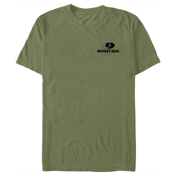 Men's Mossy Oak Small Black Classic Logo  Graphic Tee Military Green 2X Large