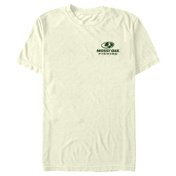 Men's Mossy Oak Small Fishing Logo Graphic Tee Beige 3X Large