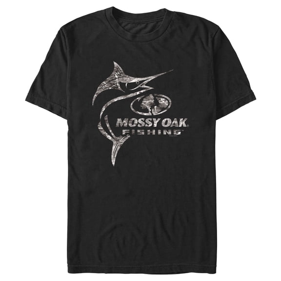 Men's Mossy Oak Swordfish Logo Graphic Tee Black Small