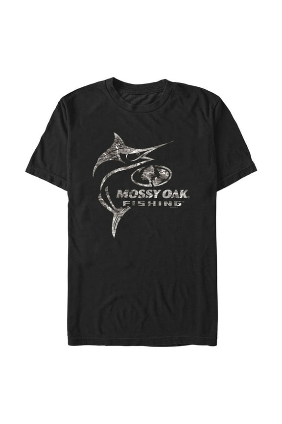 Men's Mossy Oak Swordfish Logo Graphic Tee Black Small