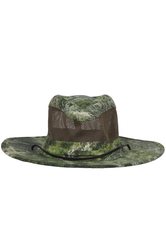Terra Gila Camo Safari Hat Wide Brim Mesh Crown, Adjustable, One Size