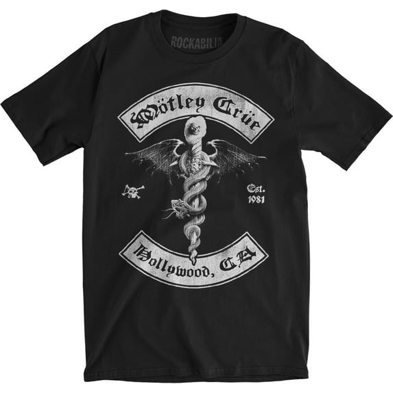 Men's Motley Crue Feelgood Hollywood Revision Slim Fit T-shirt Medium Black