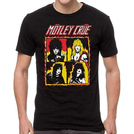 Men's Motley Crue Flames T-shirt XX-Large Black