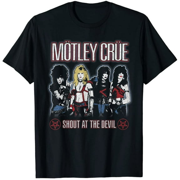 Men's Motley Crue Shout At The Devil T-shirt XX-Large Black