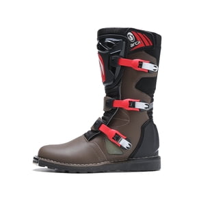Men's Motocross Boots - Off-Road Riding, Dirt Bike Racing, Motorcycle Shoes with Ankle Protection & Durable Traction,Brown,41