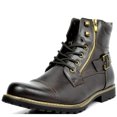 thumbnail image 1 of Men's Motorcycle Combat Oxford Boot Fur Lining Warm Zipper Riding Boots Leather Waterproof Casual Ankle Shoes, 1 of 4