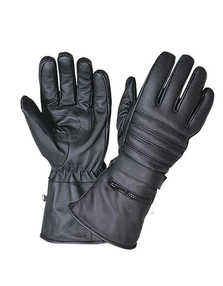 Men s Motorcycle Gauntlet Gloves with Rain Cover Black Size Large Walmart