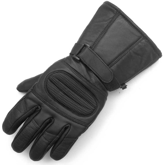 Men's Motorcycle Gauntlet Leather Windproof Heavy Duty Winter Biker Gloves M