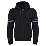 Men s Motorcycle Hoodie   Armored Fleece Biker Hoodie with CE Approved Protection Removable Pads Black-2XL