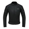 thumbnail image 1 of Men's Motorcycle Mesh Jacket with Protective Armor – 600D Textile – Summer Riding Jacket, Black-2XL, 1 of 9