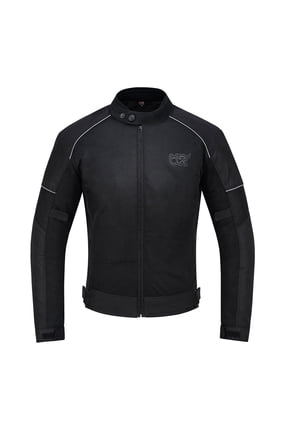 Men’s Motorcycle Mesh Jacket with Protective Armor – 600D Textile Summer Riding Jacket Black-S