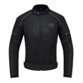 thumbnail image 1 of Men's Motorcycle Mesh Jacket with Protective Armor – 600D Textile – Summer Riding Jacket, Black-XL, 1 of 9