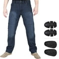 thumbnail image 1 of Men's Motorcycle Riding Jeans - Motocross & Dirt Bike Durable Denim Pants, Comfort Fit for Biker Casual & Racing, 1 of 4