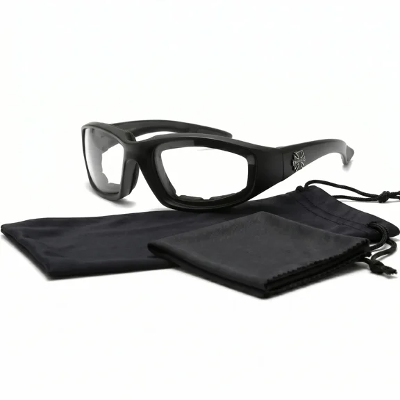 Men's Motorcycle Sports Padded Biker Riding Glasses Wind Resistant Sunglasses