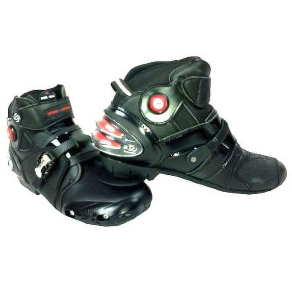 Men's Motorcycle Street Bike Black Racing Boots