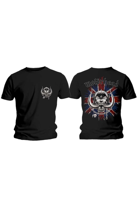 Men's Motorhead British Warpig & Logo (Back Print) Slim Fit T-shirt X-Large Black