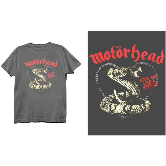 Men's Motorhead Love Me Like A Reptile T-shirt Small Charcoal Grey