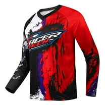 Men's Mountain Bike Jersey Long Sleeve MTB Off-Road Motocross Jersey Quick Dry Downhill&Motocross Shirts