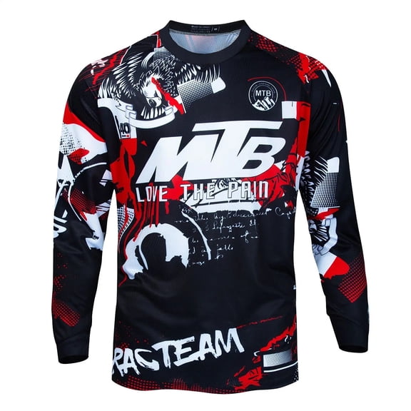 Men's Mountain Bike Jersey Long Sleeve Racing T-Shirt For Downhill Cycling Motocross Motorsport Bicycle Sports Wear