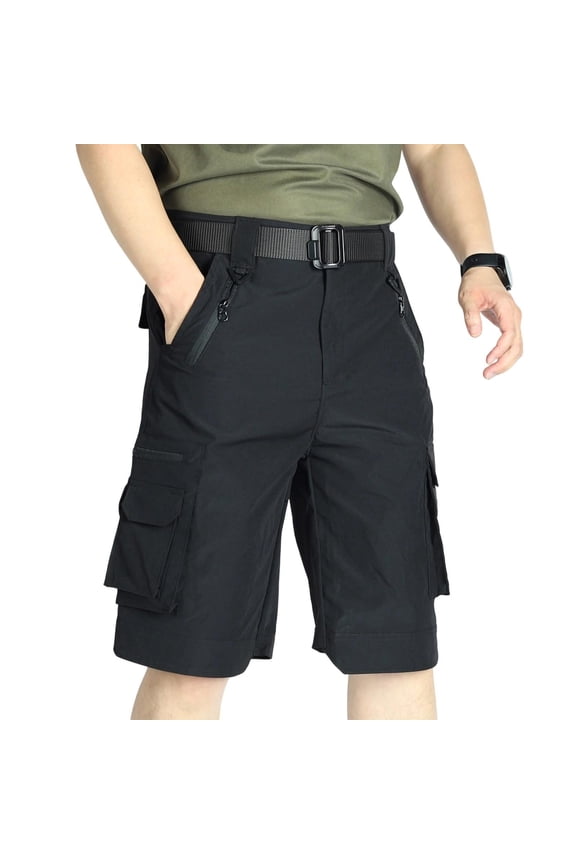 Men's Mountain Bike Shorts: Loose Fit Stretch Cargo Shorts with Zipper Pockets for Cycling Hiking Casual Quick Dry