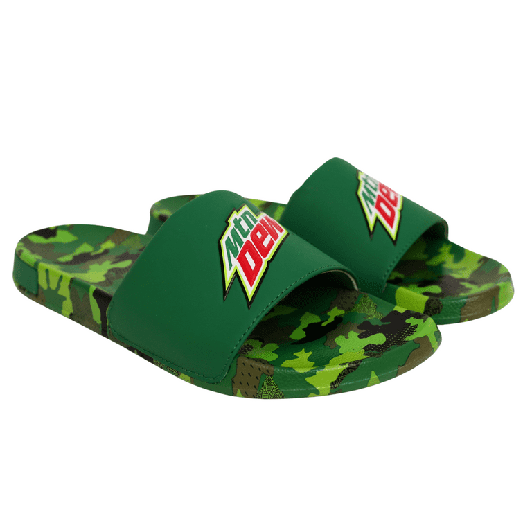 Ground Up Men's Mountain Dew Soccer Slide Cushioned Lightweight