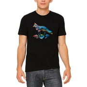 KOYOTEE Men's Mountain Fox Black T-Shirt Small Black