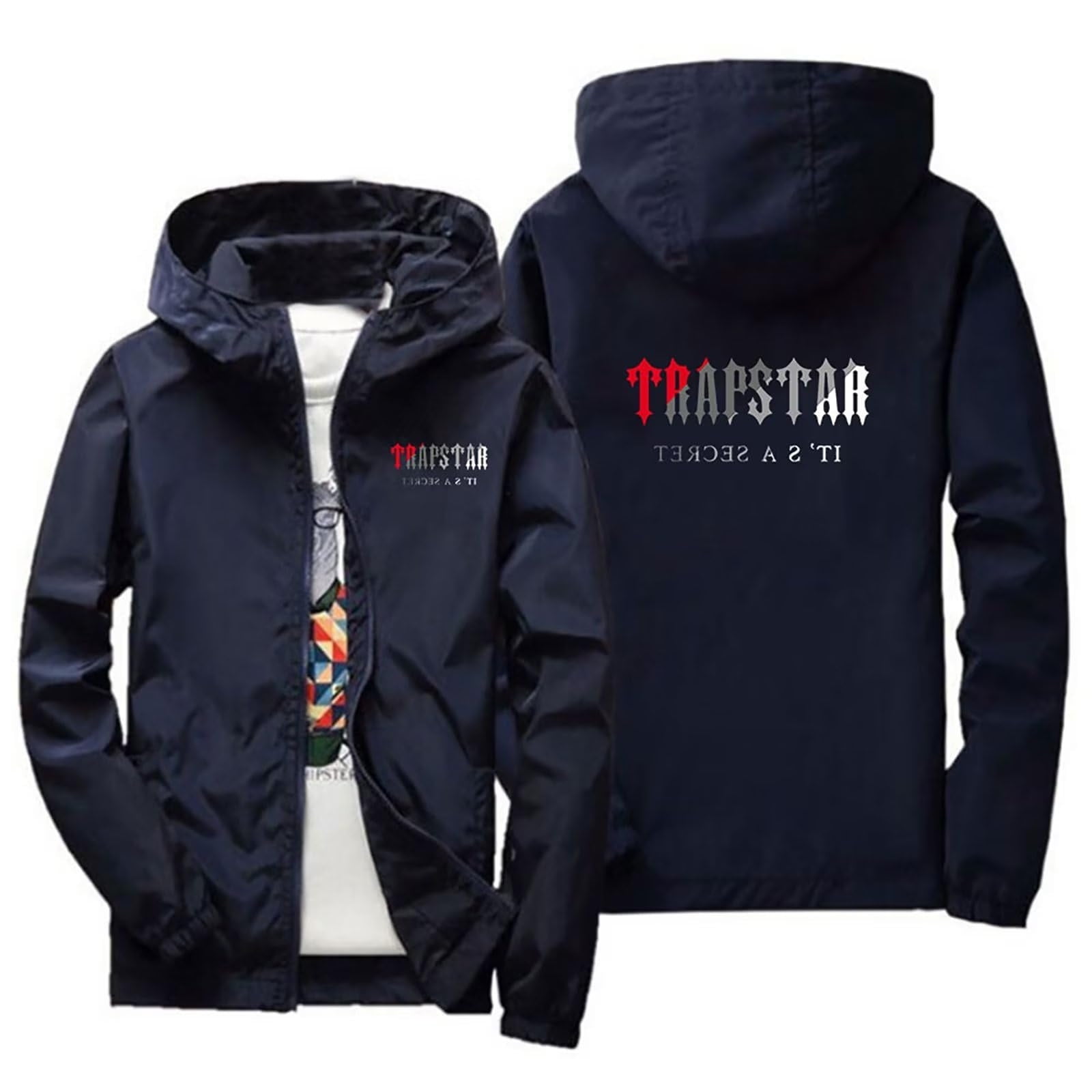 Men s Mountain Waterproof Ski Snow Jackets Trapstar Printed Winter Windproof Rain Jacket Adventure Hiking Jacket Windbreaker Outwear With Hood Casual Plus Size Navy XL Walmart Business Supplies