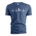 thumbnail image 1 of Men's Mountain biking T-shirt Biker bicycle Sports nature activity cardio love Tee shirt (Medium Navy Blue), 1 of 7