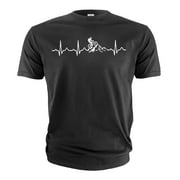 Mens Mountain biking T-shirt Biker bicycle Sports nature activity cardio love Tee shirt