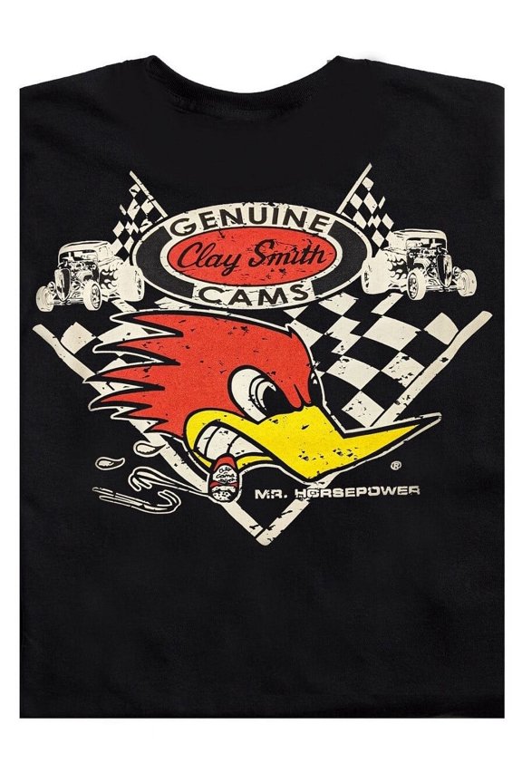 Men's Mr. Horsepower Clay Smith Vintage Cross Flags Black T-Shirt M98 Small-3XL