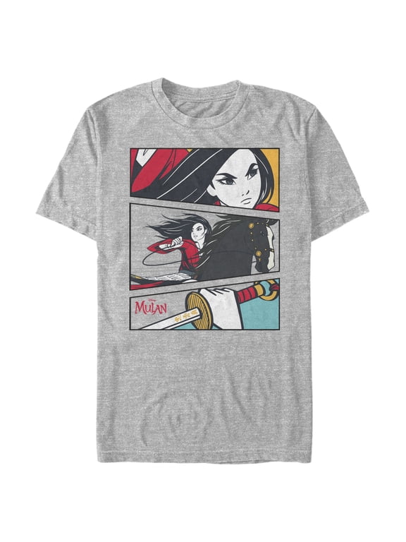 Men's Mulan Battle Panels Graphic Tee Athletic Heather Medium