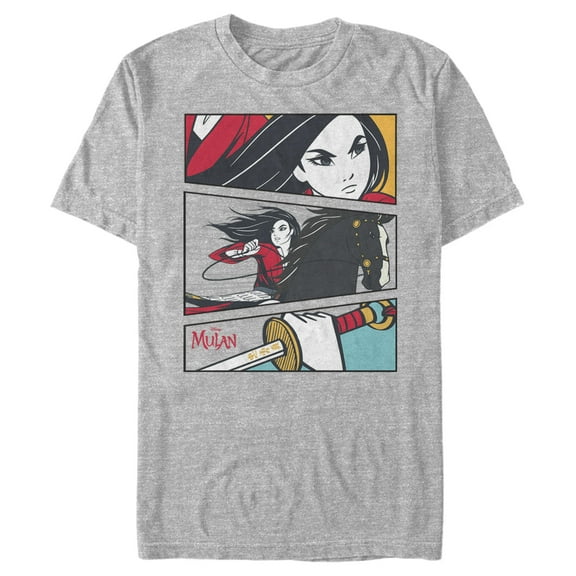 Men's Mulan Battle Panels  Graphic Tee Athletic Heather X Large