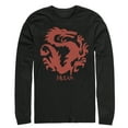 thumbnail image 1 of Men's Mulan Dragon Symbol  Long Sleeve Shirt Black Small, 1 of 3