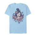 thumbnail image 1 of Men's Mulan Floral Portrait  Graphic Tee Light Blue X Large, 1 of 3