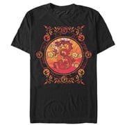 Mens Mulan Mushu Stained Glass Graphic Tee Black X Large