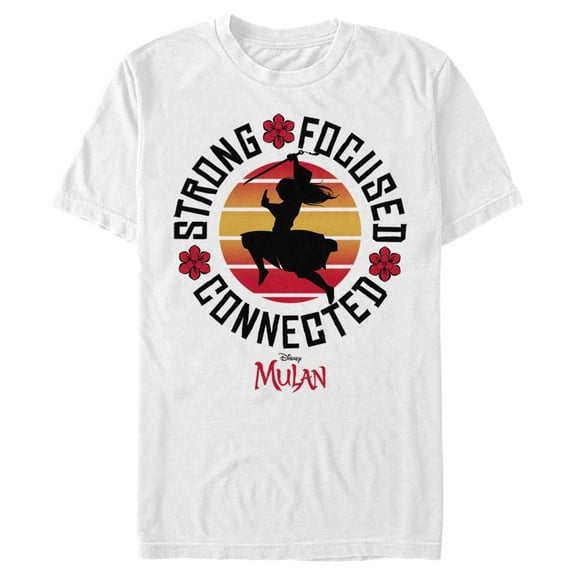 Men's Mulan Strong Focused Mantra Graphic Tee White Small