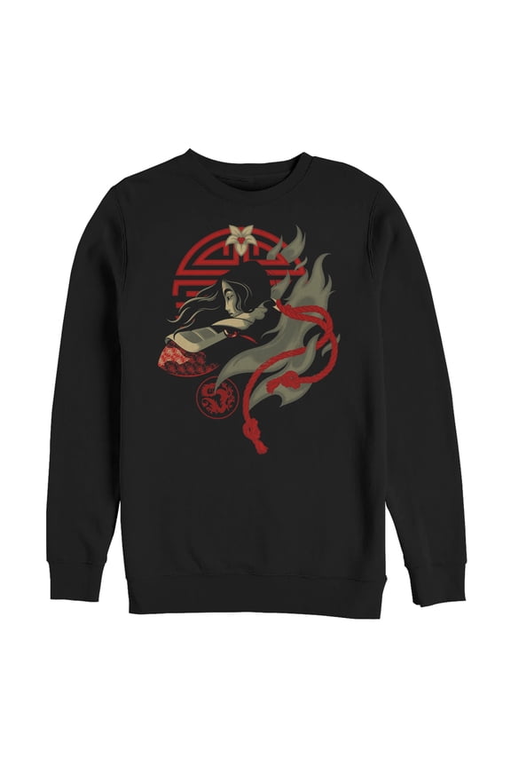 Men's Mulan Warrior Icons Sweatshirt Black Medium
