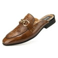 thumbnail image 1 of Men's Mules Slippers Slip-On Loafers Casual Half Loafers Shoes Backless Sandals, Brown/34, 13 US, 1 of 5