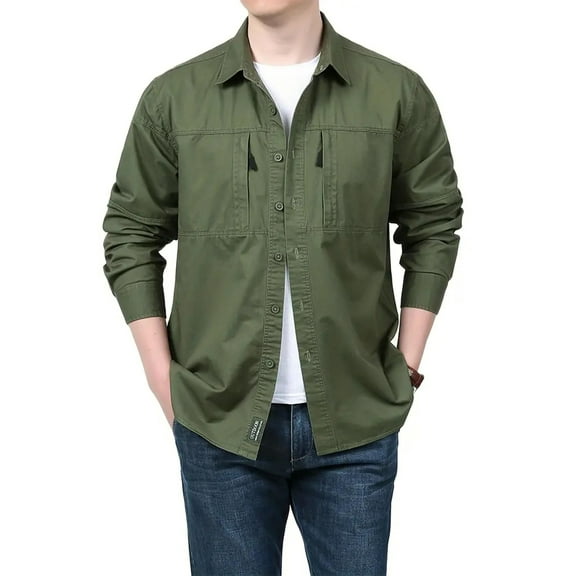 Men's Multi - Color Cargo Shirts: Durable, Functional for Outdoor & Casual Wear